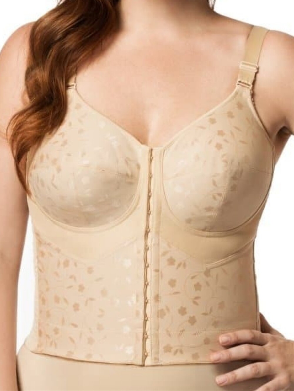 Elila #5415 Longline Front Hook Bra Size 50F New
